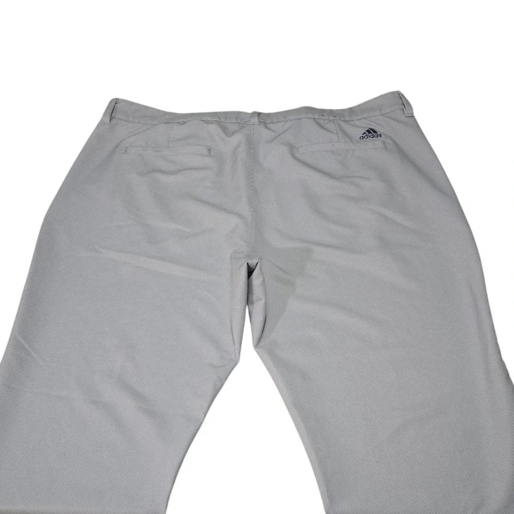 Adidas Golf Pants Mens Micro Stripe Performance Trousers Grey 40x30‎ (29 Actual)